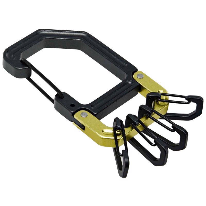 CARABINER BK/GN ALUM Hot on Sale