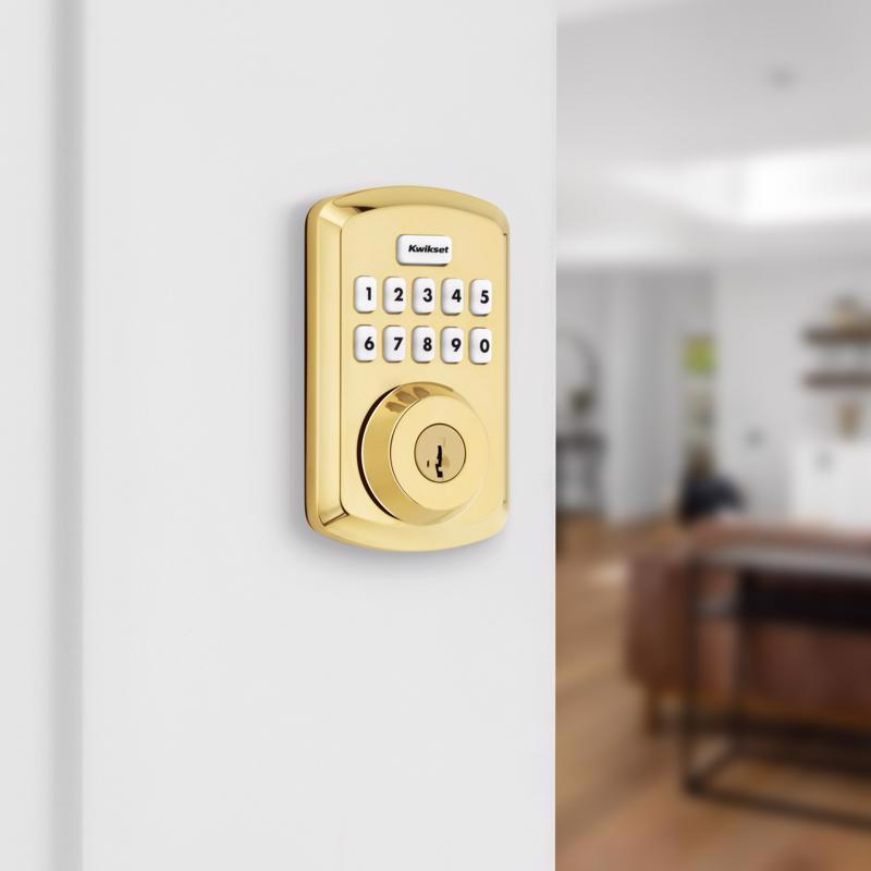 ELECTRNC DEADBOLT ZNC PB Discount