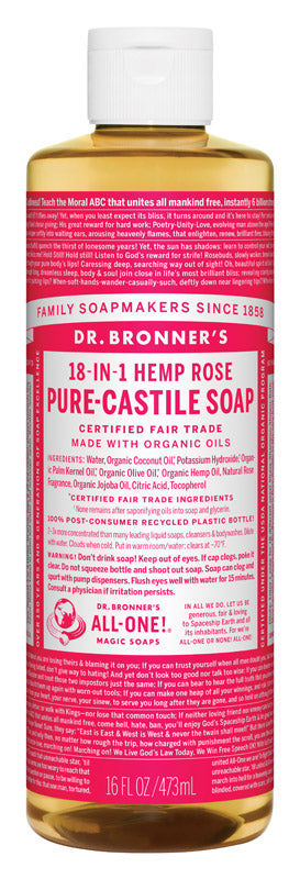 CASTILE SOAP ROSE 16OZ Online Sale