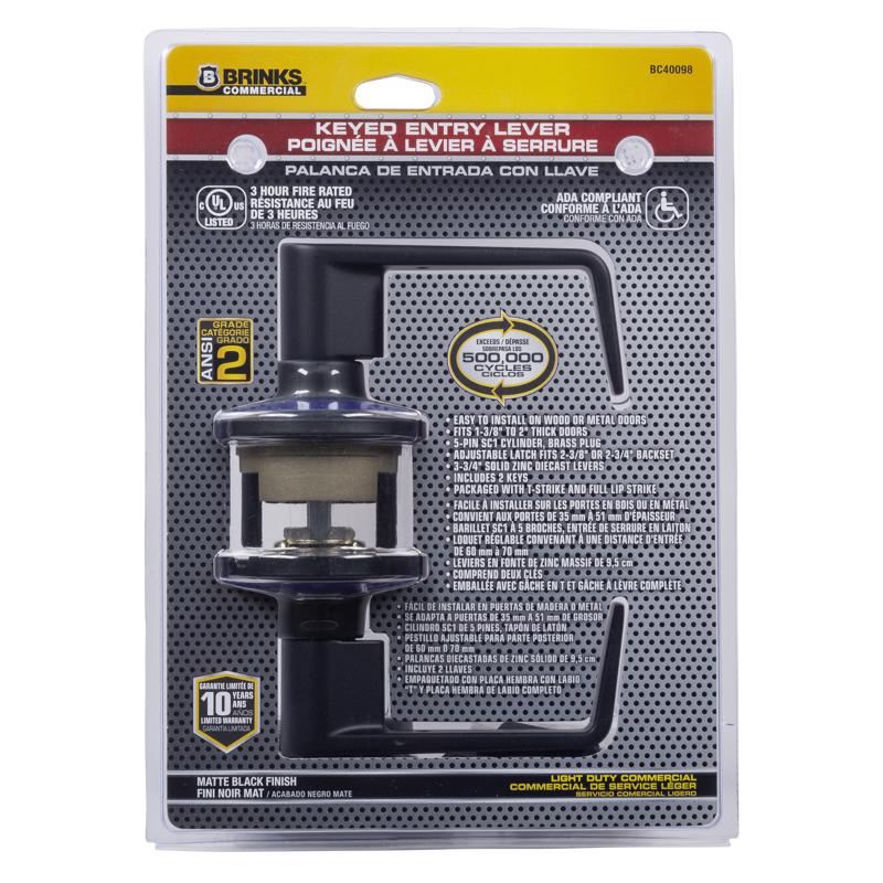 ENTRY LEVER MATTE BLK 2″ on Sale