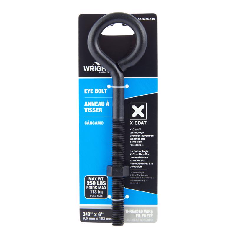 EYEBOLT STL BLK 6X3/8″ Fashion