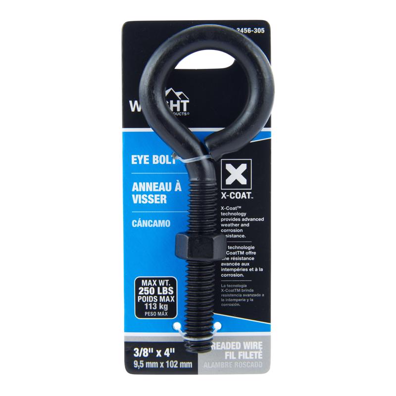 EYEBOLT STL BLK 4X3/8″ Fashion