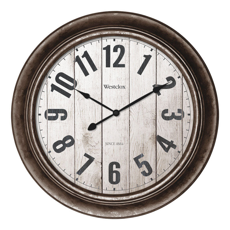 CLOCK WALL BRN 15.5″DIA Discount