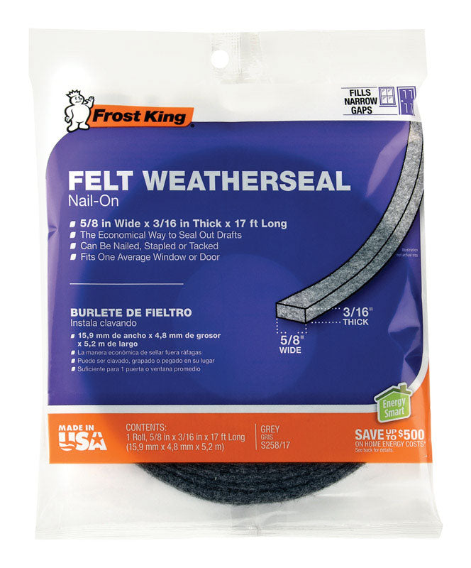 FELT WTHRSTRIP 3/16″X17′ Hot on Sale