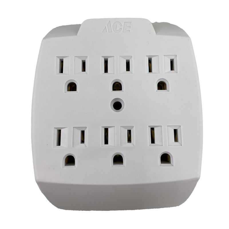 ADAPTER 6-OUTLET WHT 15A Online Hot Sale