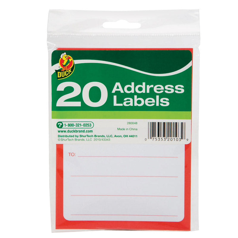 ADDRESS LABELS PK/20 Online now