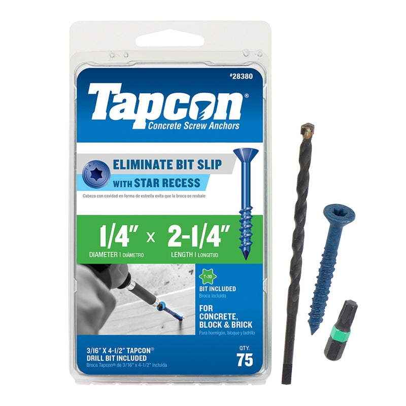 CN SCRW 1/4X2-1/4″ 75PK Fashion