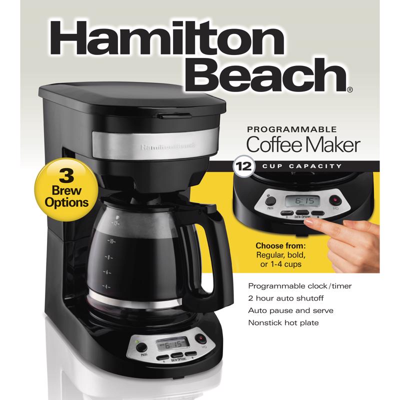 COFFEE MAKER BLK/SLV 12C Online