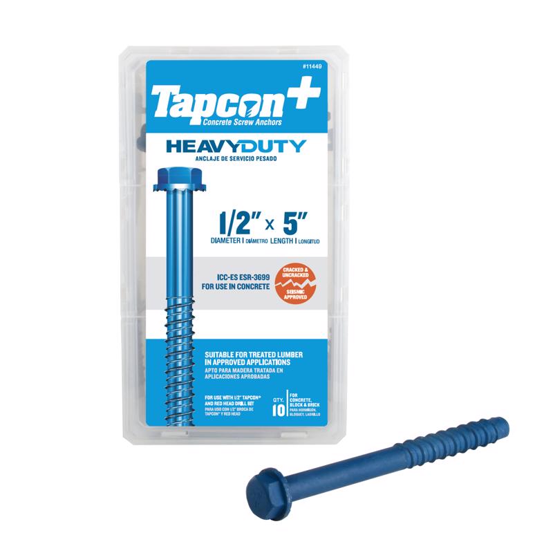 CONCRETE SCREW BL 1/2X5″ Supply