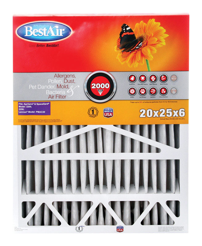 AIR FILTER 25X20X6 PLTD Online now