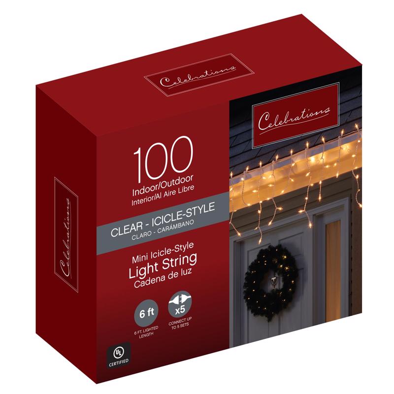ICICLE LGHT 100CT CLEAR Discount