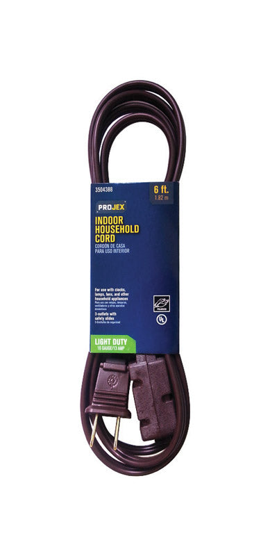 CORD EXTN16/2SPT2 6′ BRN Fashion