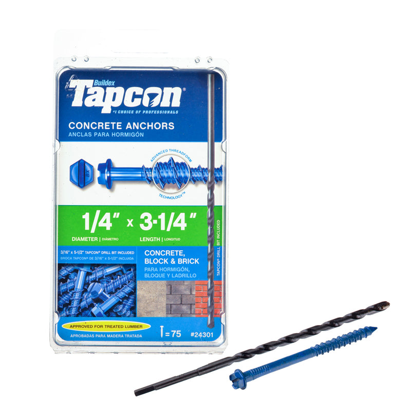 ANCHR CN 1/4X3.25″ 75PK Supply