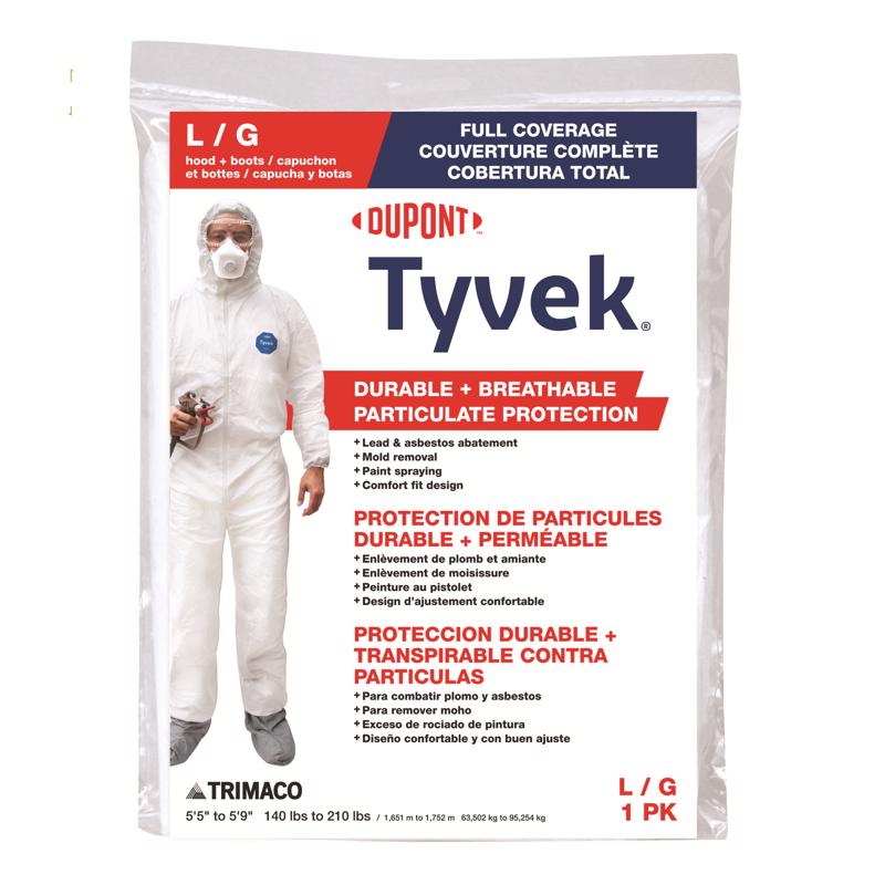 COVERALL TYVEK LG W/B&H Online