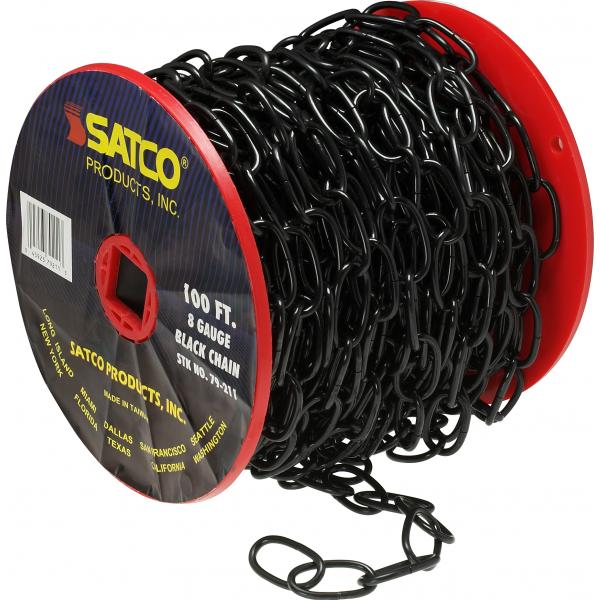 100′ REEL CHAIN BLACK 8 GAUGE Discount