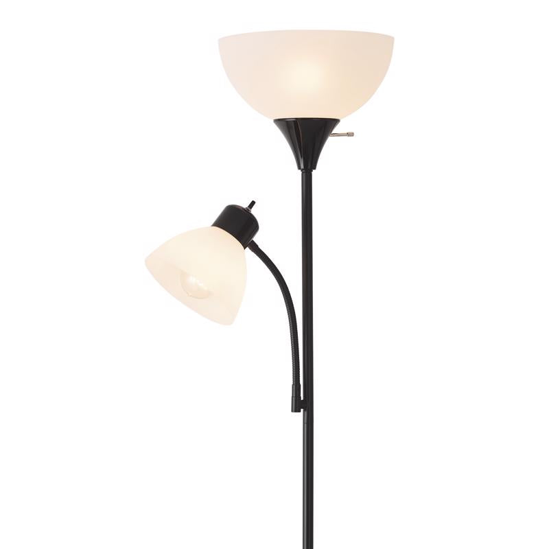 FLR LAMP BOWL BL/WT 72″ Fashion