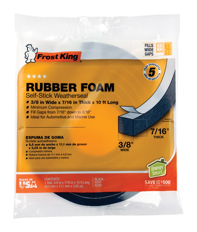 FOAM TAPE RBBR 10’X7/16″ Sale