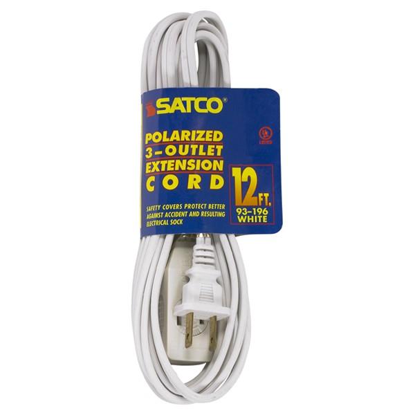 12′ WHT EXTENSION CORD 16/2 Online