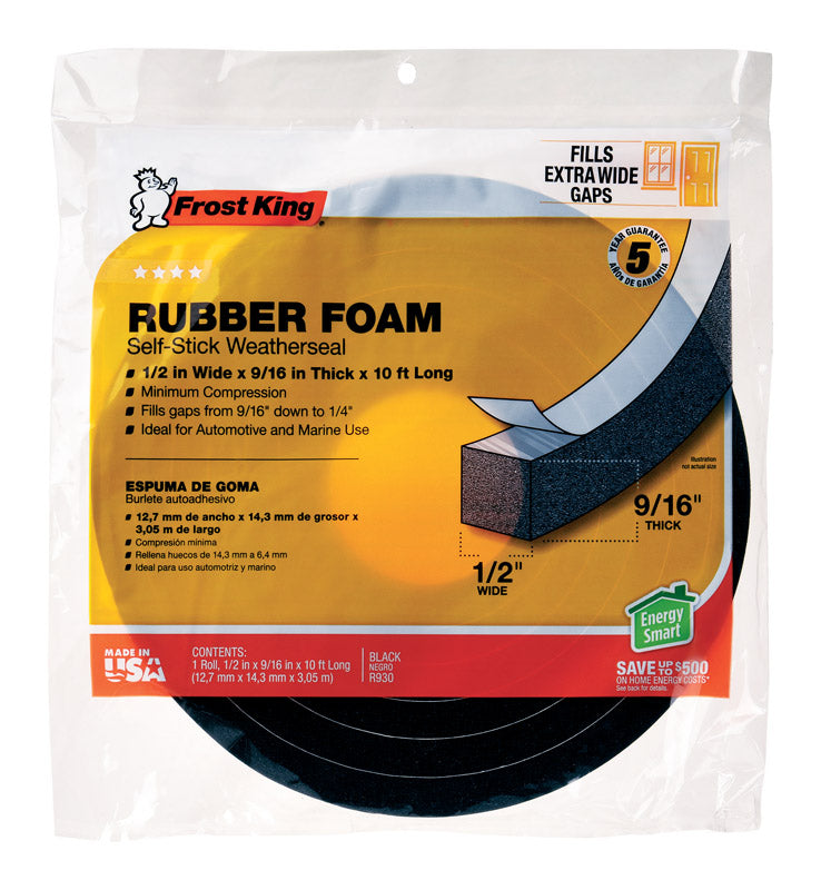 FOAM TAPE RBBR 10’X9/16″ Online