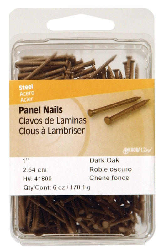 DARK OAK PNL NAIL 1″ 6OZ Supply