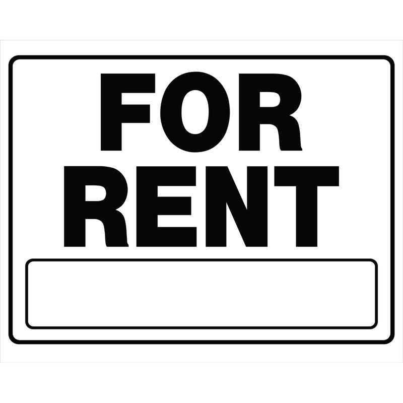 FOR RENT SIGN WHT 20X24″ Online Sale