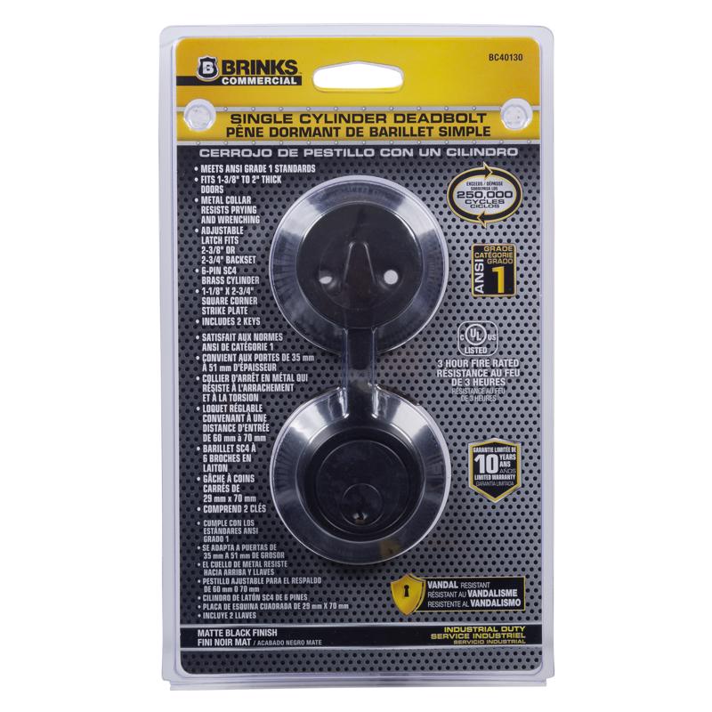 DEADBOLT MAT BLK 2.5″H on Sale