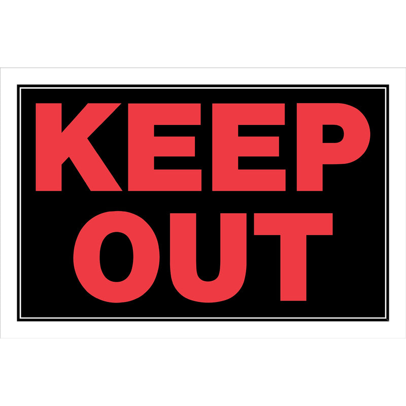 KEEP OUT SIGN BLK 8X12″ Sale