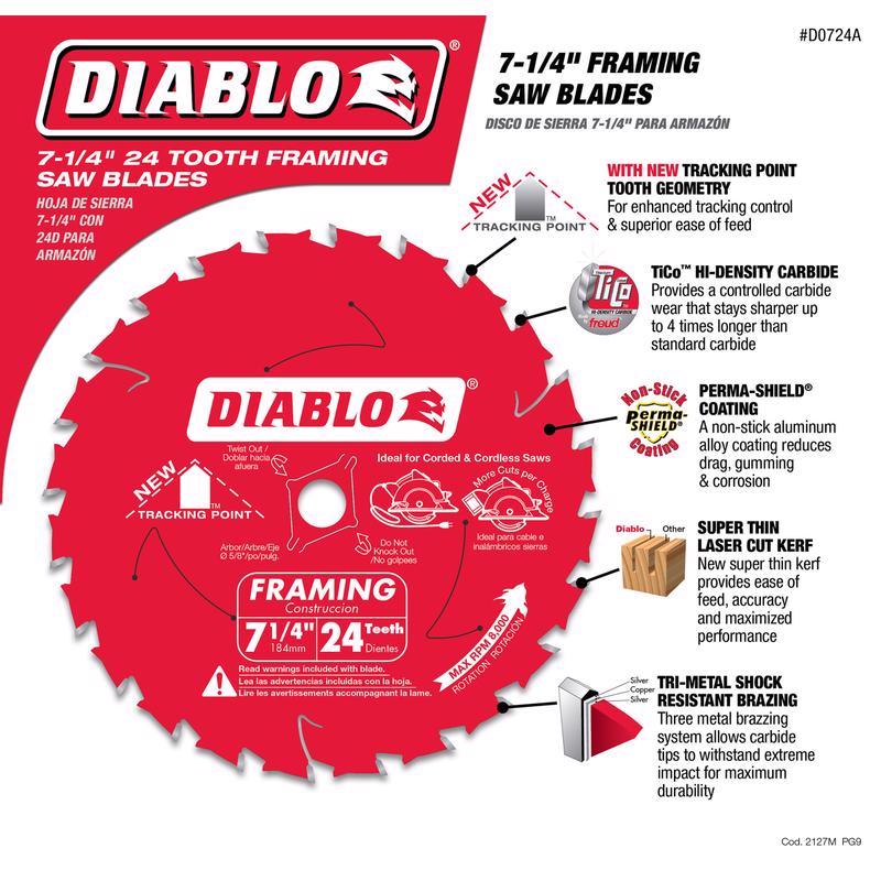 DIAB BLD 7-1/4″X24T BULK on Sale