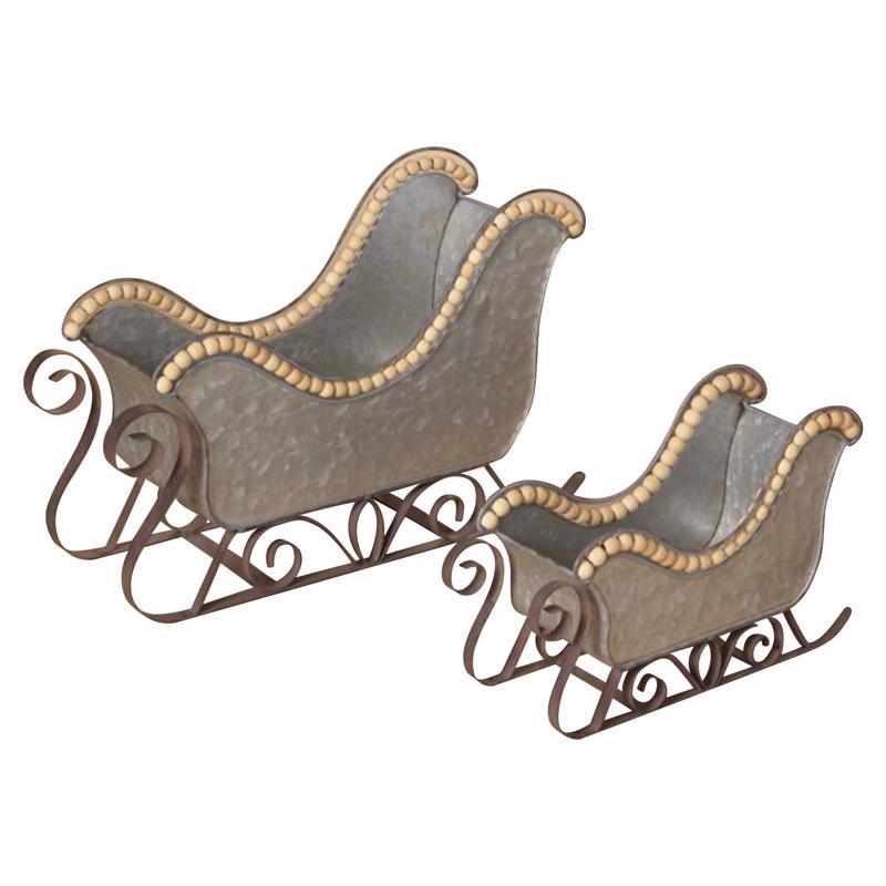 GALVNZD METAL SLEIGHS2PK Online now