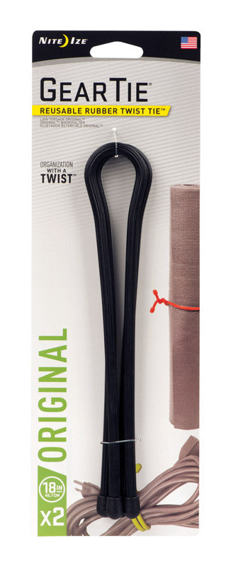GEAR TIE 18″ BLACK 2 PK Supply