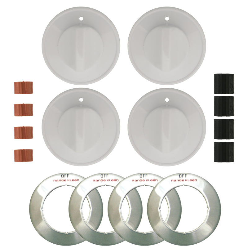KNOB KIT GAS WHITE 4PK Sale
