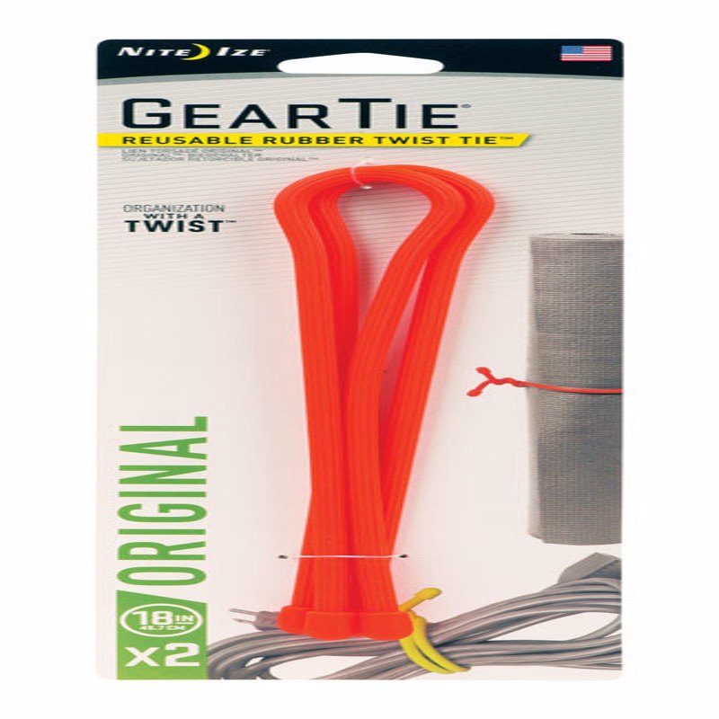 GEAR TIE 18″ORNG 2 PK on Sale