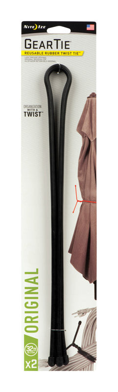 GEAR TIE 32″ BLACK 2 PK Discount