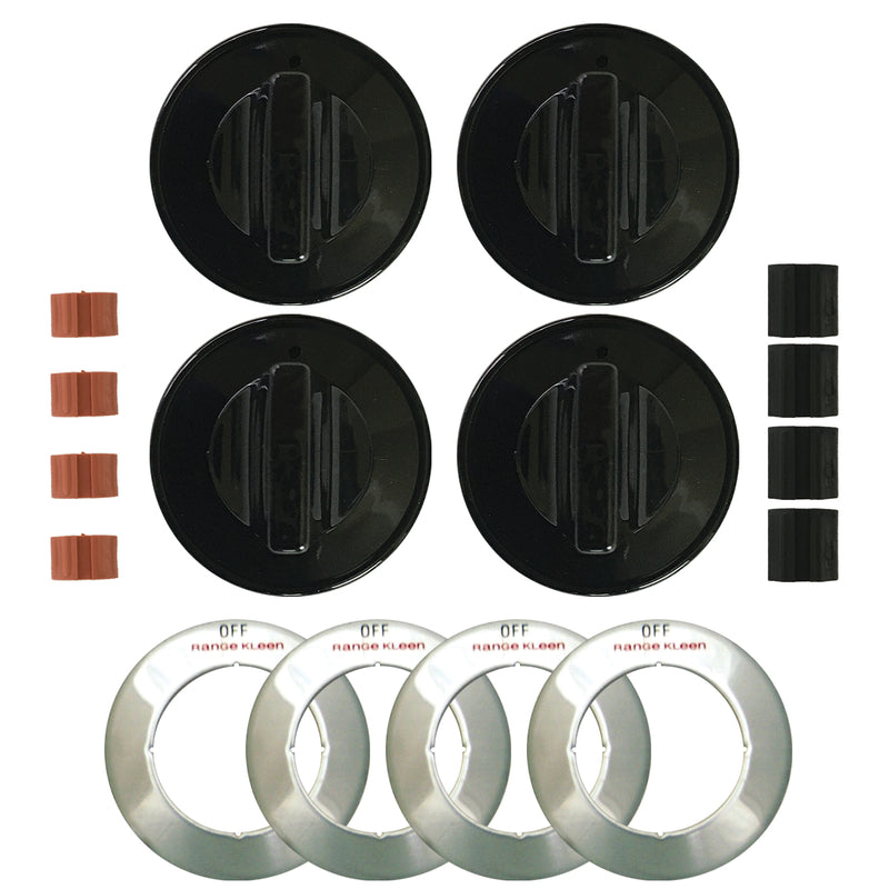 KNOB KIT GAS BLACK 4PK Online now