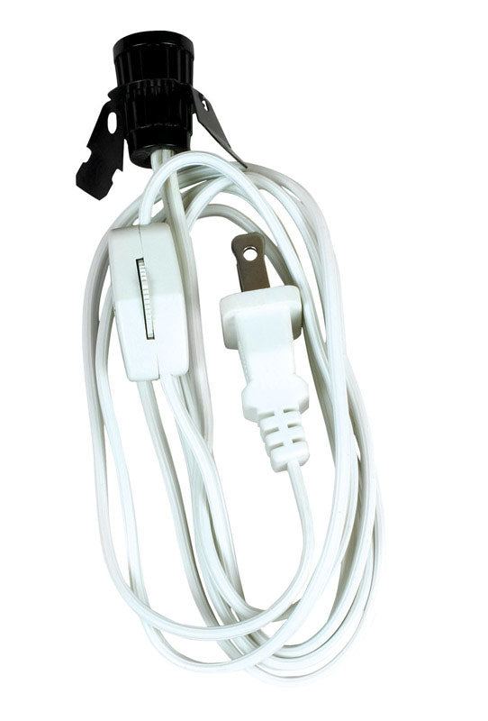 LAMP CORD SET 6′ WHITE on Sale