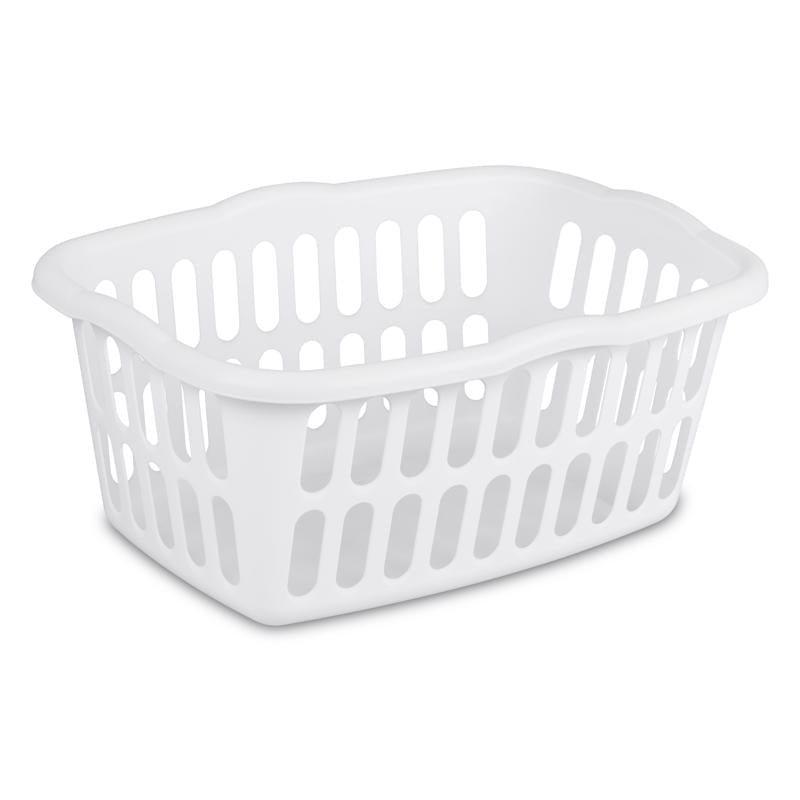 LAUNDRY BASKET WHT Hot on Sale