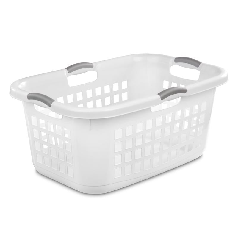 LAUNDRY BASKET WHT Hot on Sale