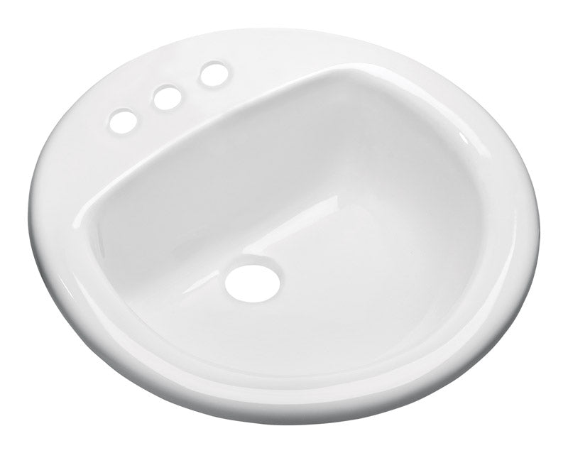 LAV ROUND SELF RIM WHITE Online Hot Sale