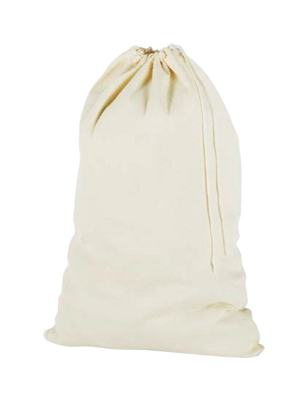 LAUNDRY BAG CANVAS WHT on Sale