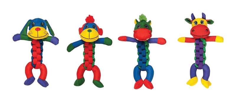 BRAID BODY DOG TOY ASST Sale