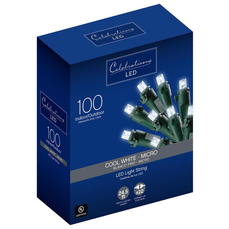 LED 5MM/MICRO CW 100CT Fashion