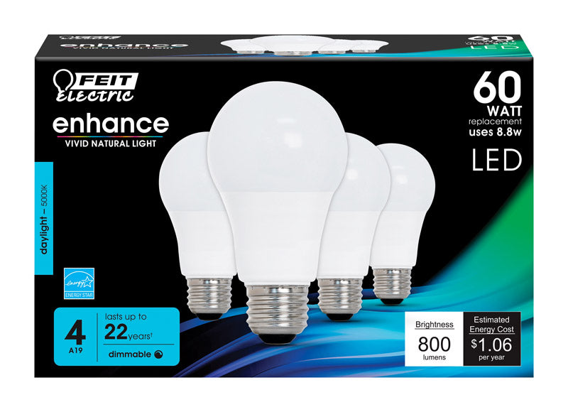 LED A19 E26 DL 60W 4PK Sale