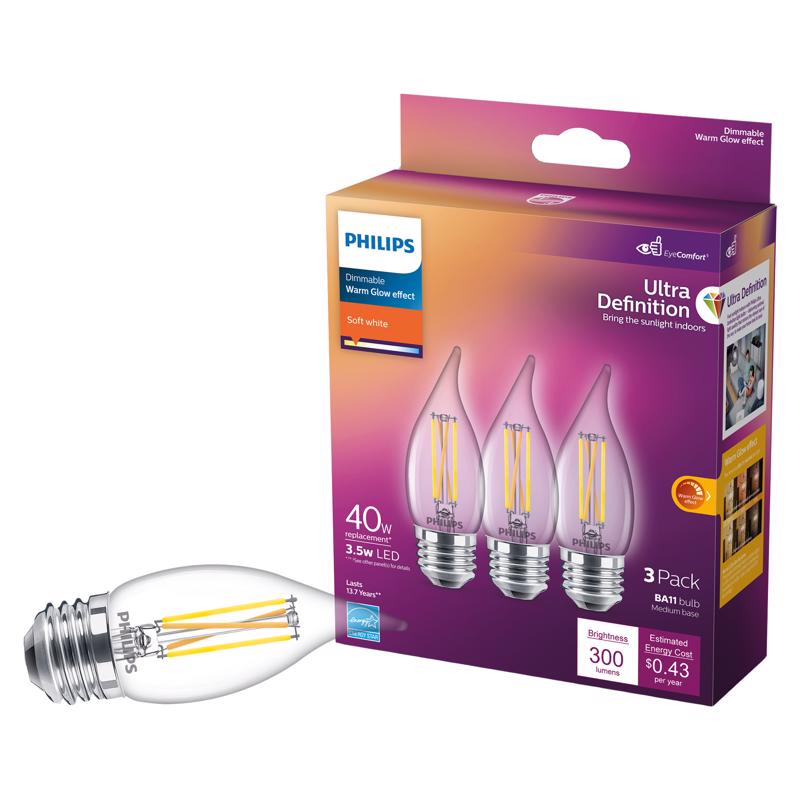LED BA11 E26 SW 40W 3PK Online now