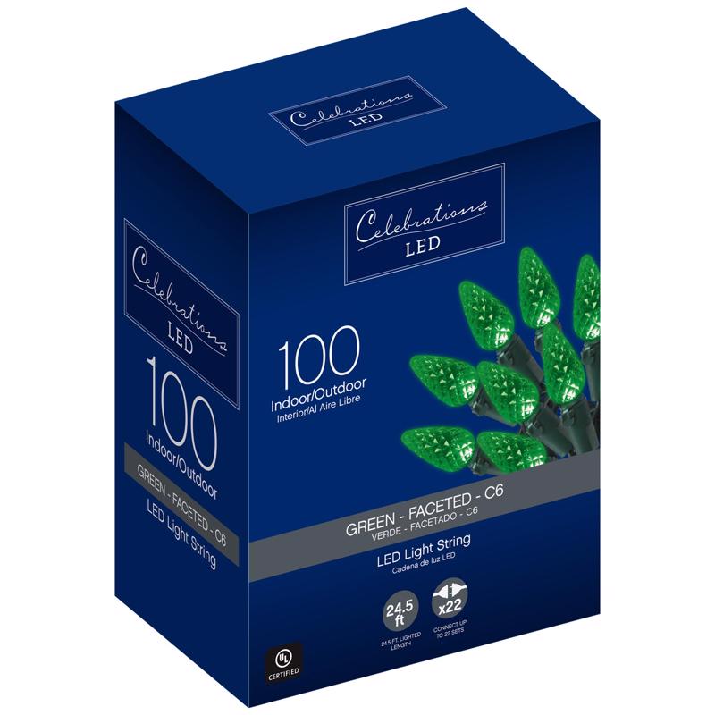 LED C6 GREEN LIGHT 100CT Discount