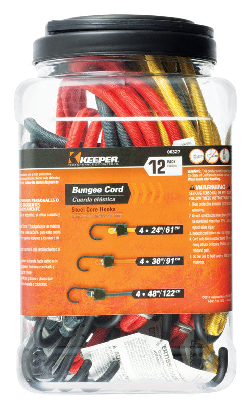 BUNGEE CORD ASSRTED 12PK on Sale