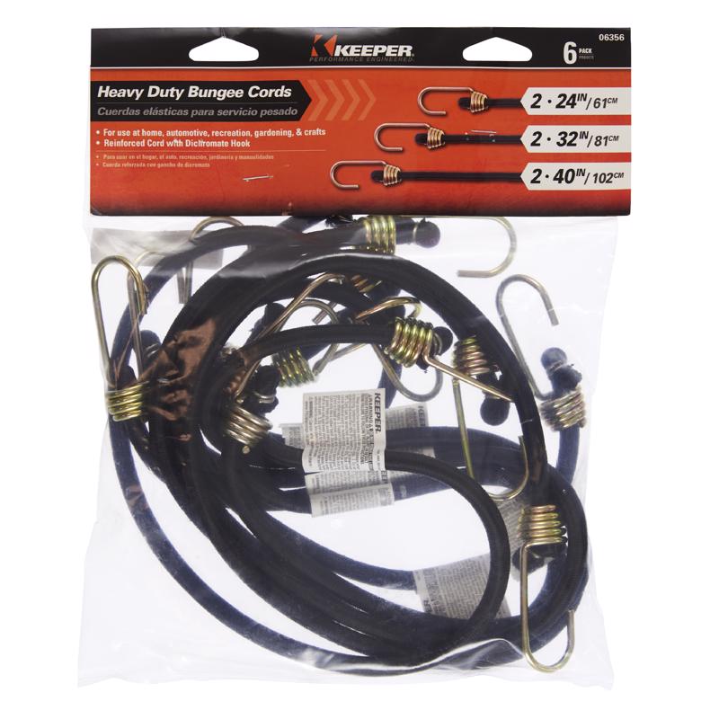 BUNGEE CORD ASST 6PK Online now