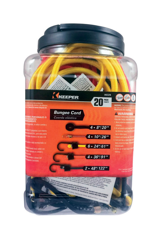 BUNGEE CORD ASSRTED 20PK Fashion