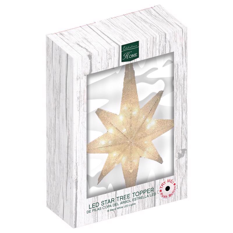 LED TREE TOP STAR WW 8PT on Sale