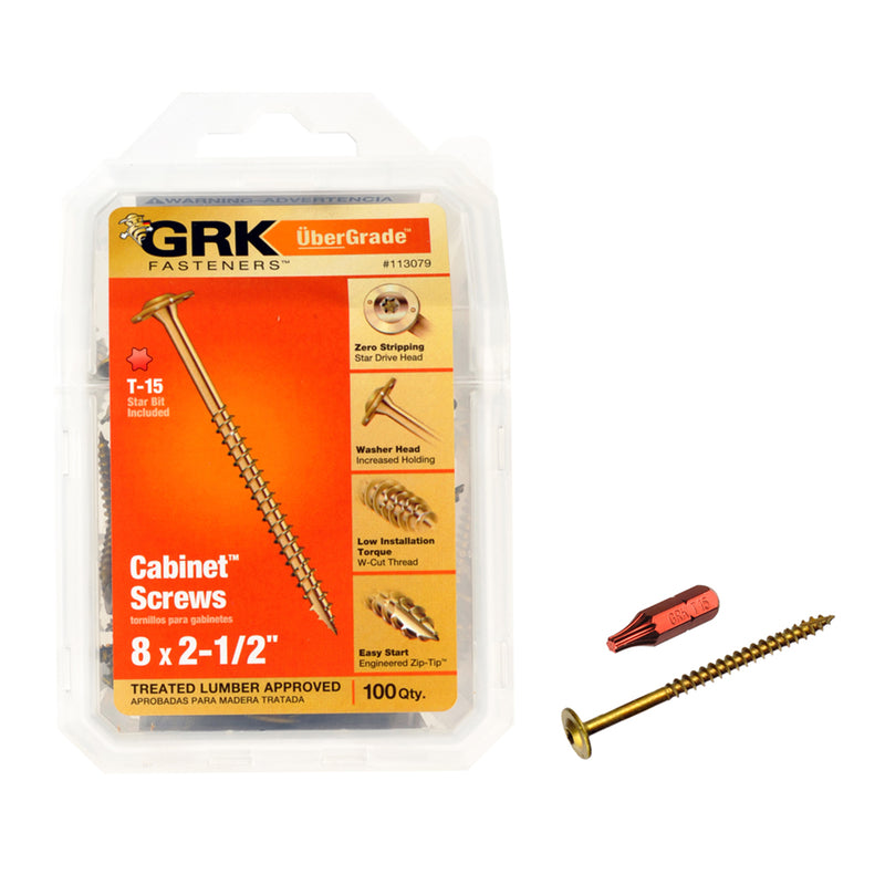 CAB SCREW #8X2.5″ 100PK Online Hot Sale