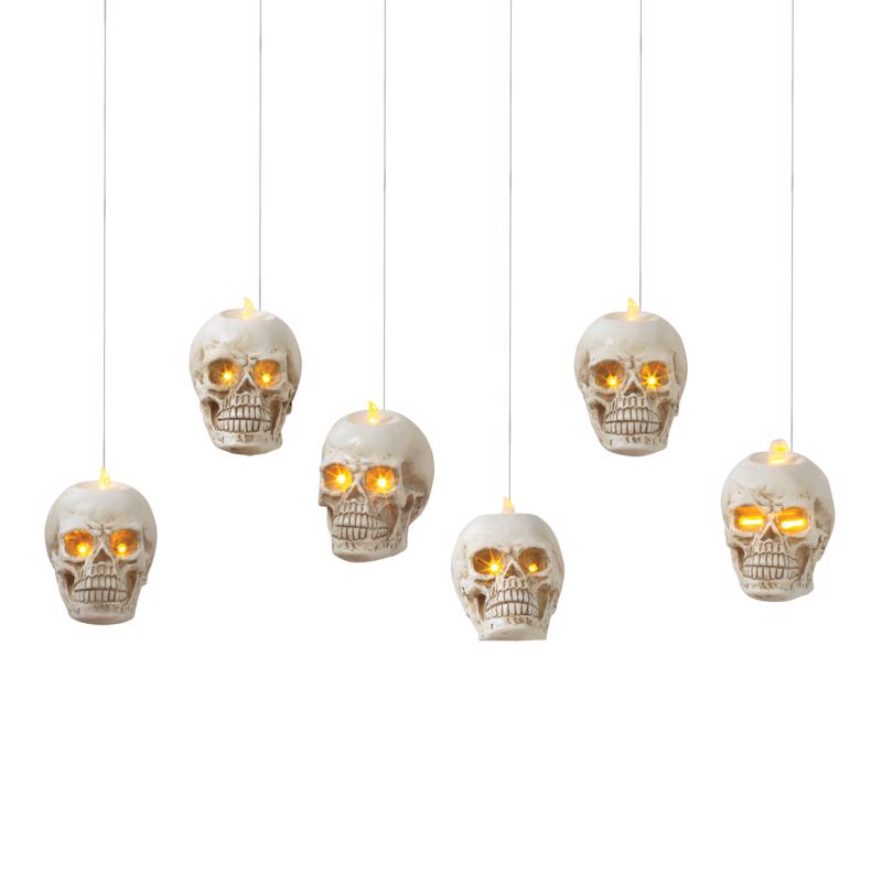 HALLOWN HANG SKULL 6PCS Discount